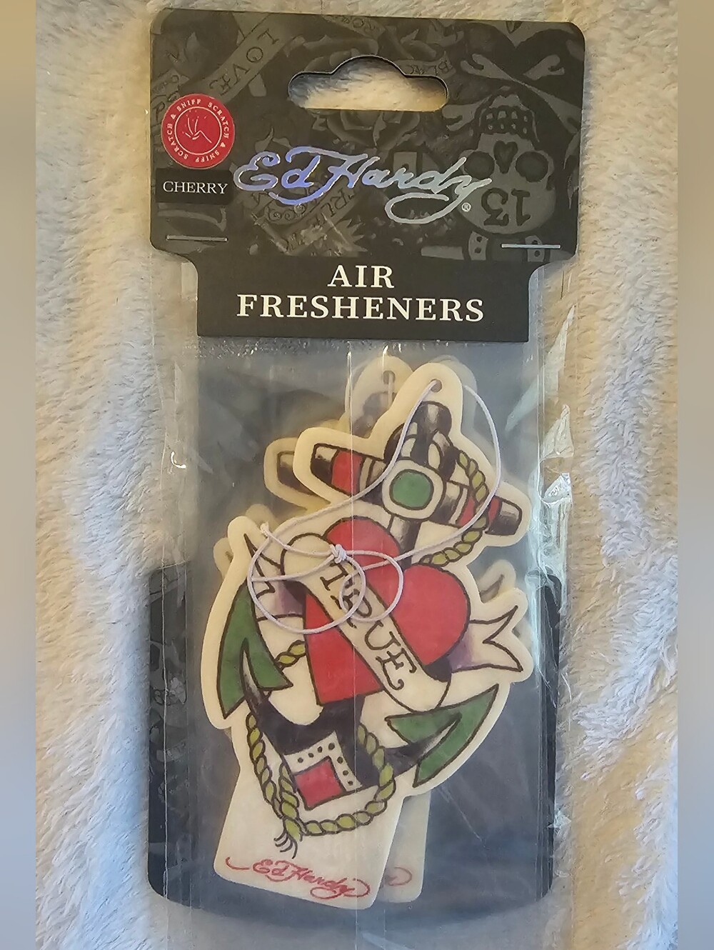Ed Hardy True Cherry Scent Tattoo Heart Anchor Air Fresheners